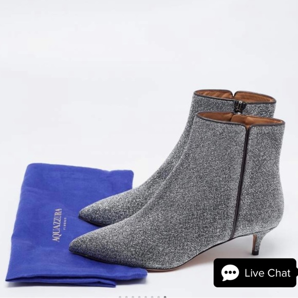 Aquazurra Silver Lurex Booties - Picture 5 of 12